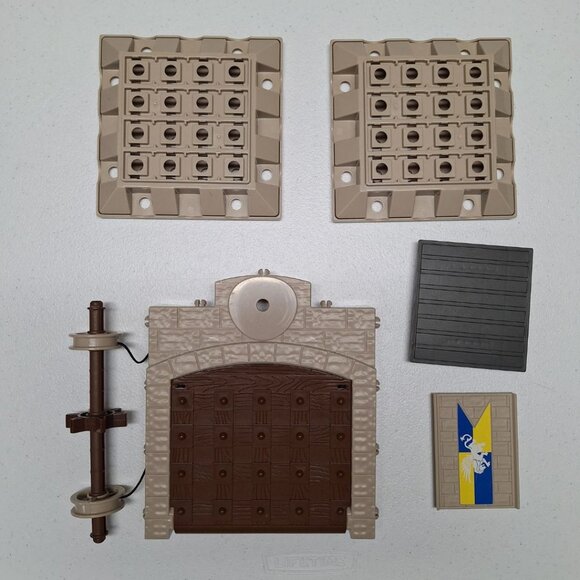 Fisher Price Trio Kings Castle Replacement Pieces Drawbridge Bases Kingdom Parts - Picture 1 of 9